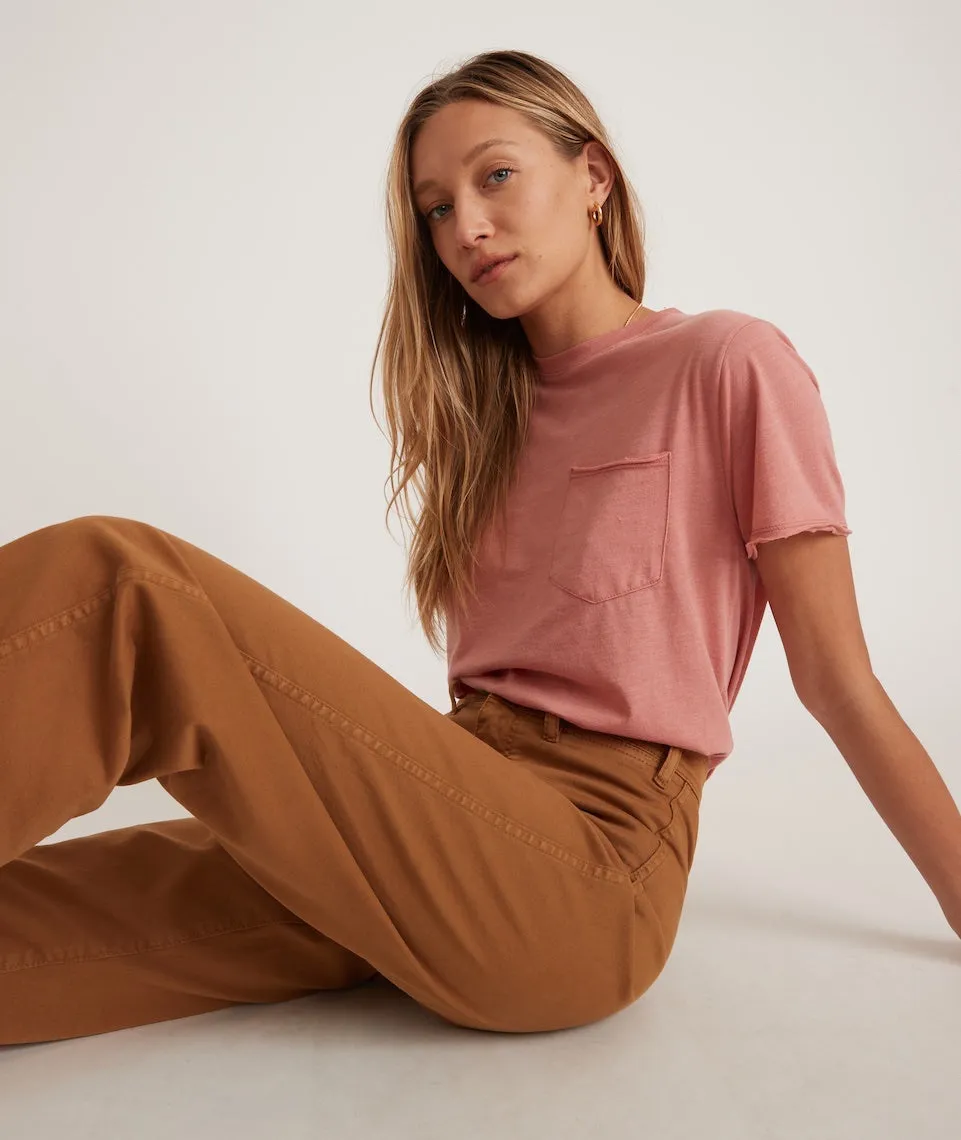 Boyfriend Crew Tee in Barn Red sold by Marine Layer product image thumbnail 5