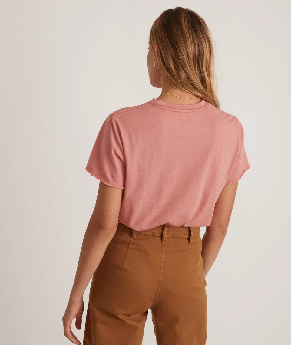 Boyfriend Crew Tee in Barn Red sold by Marine Layer product image thumbnail 3