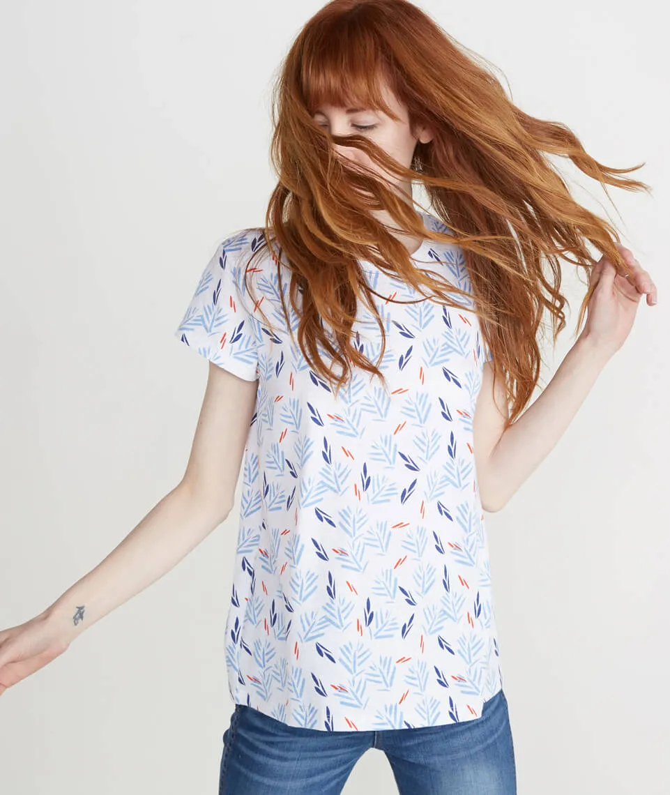 Swing Crew in Leaf Print sold by Marine Layer product image thumbnail 5