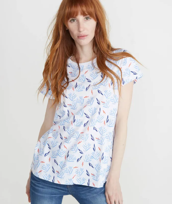 Swing Crew in Leaf Print sold by Marine Layer