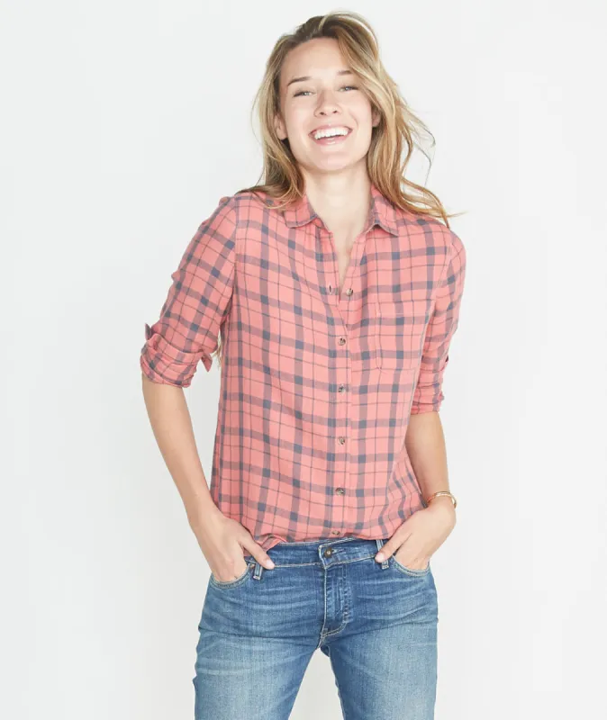 Becca Plaid Button Down sold by Marine Layer