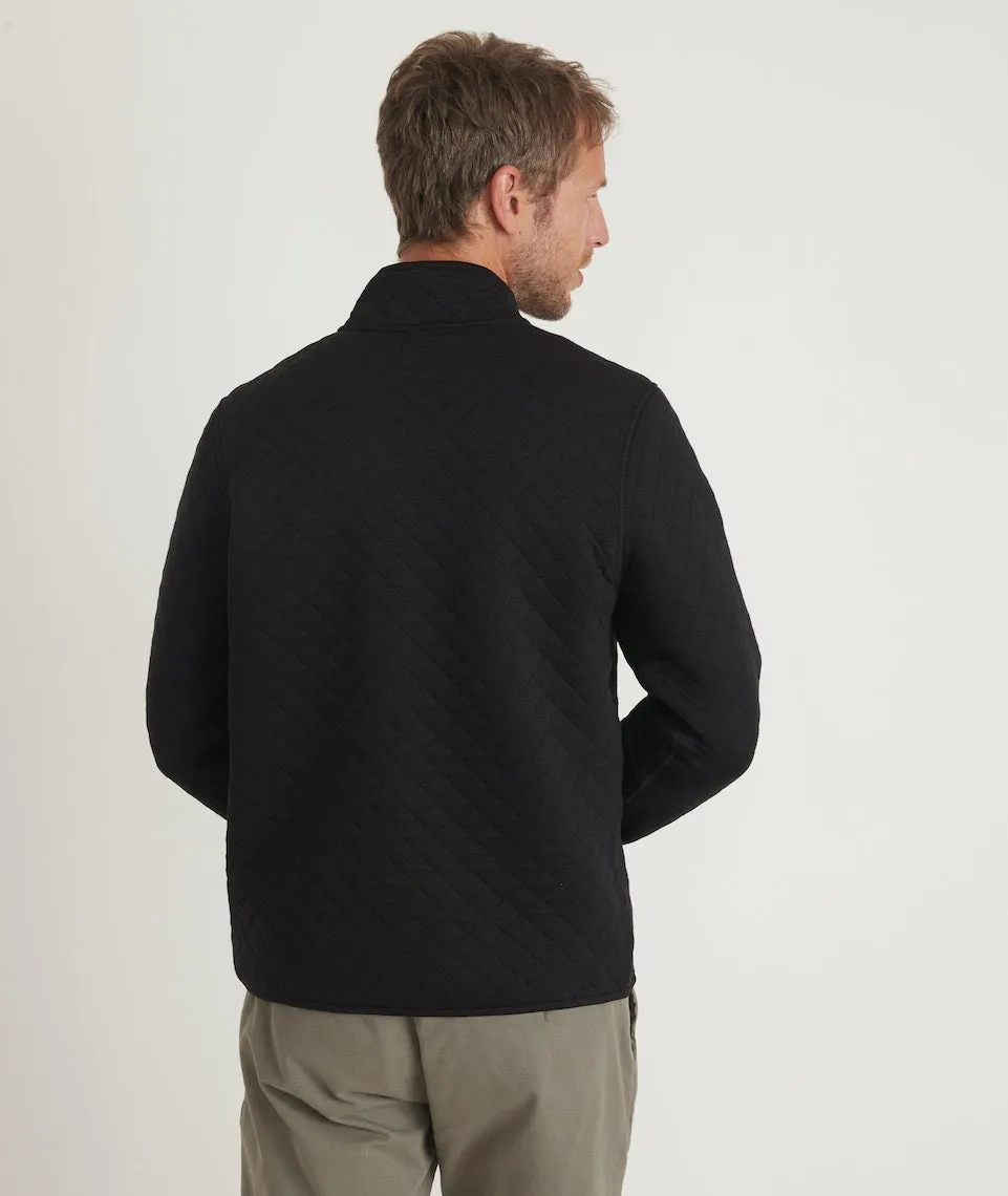 Men's Corbet Quarter Zip Pullover in Black sold by Marine Layer product image thumbnail 5