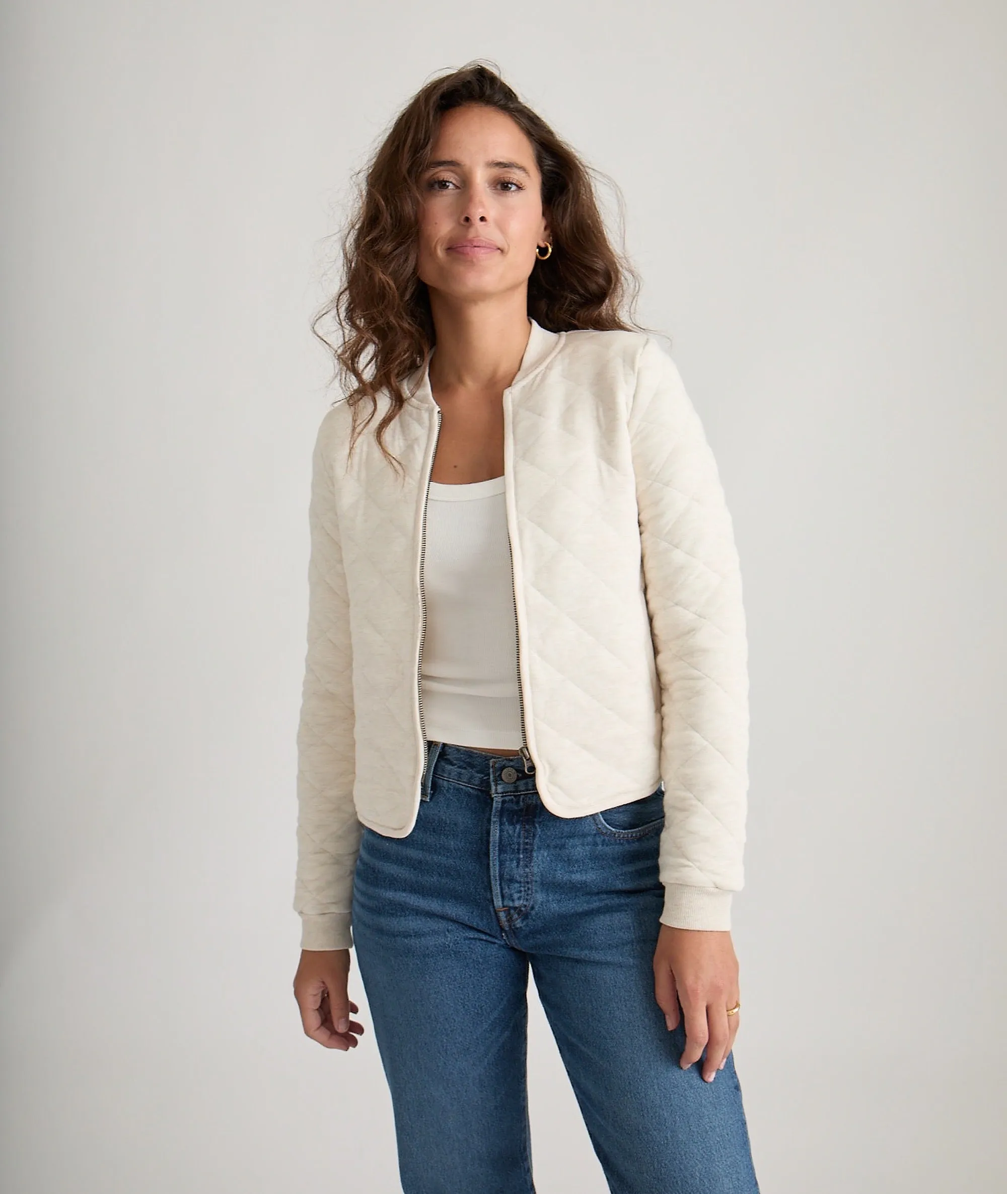 Corbet Quilted Bomber sold by Marine Layer