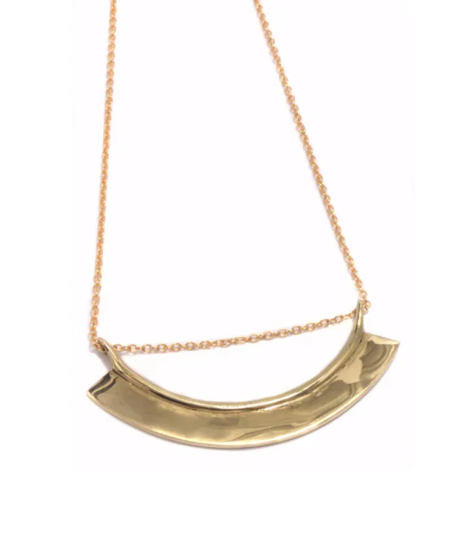Soko Paddle Threaded Necklace - Brass sold by Marine Layer