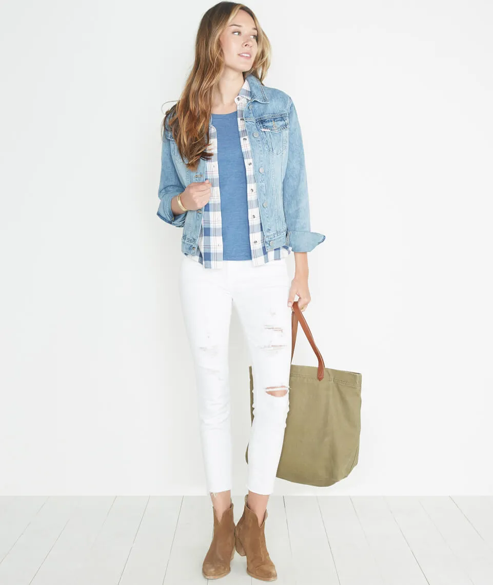 Boyfriend Pocket Tee in True Denim sold by Marine Layer product image thumbnail 5