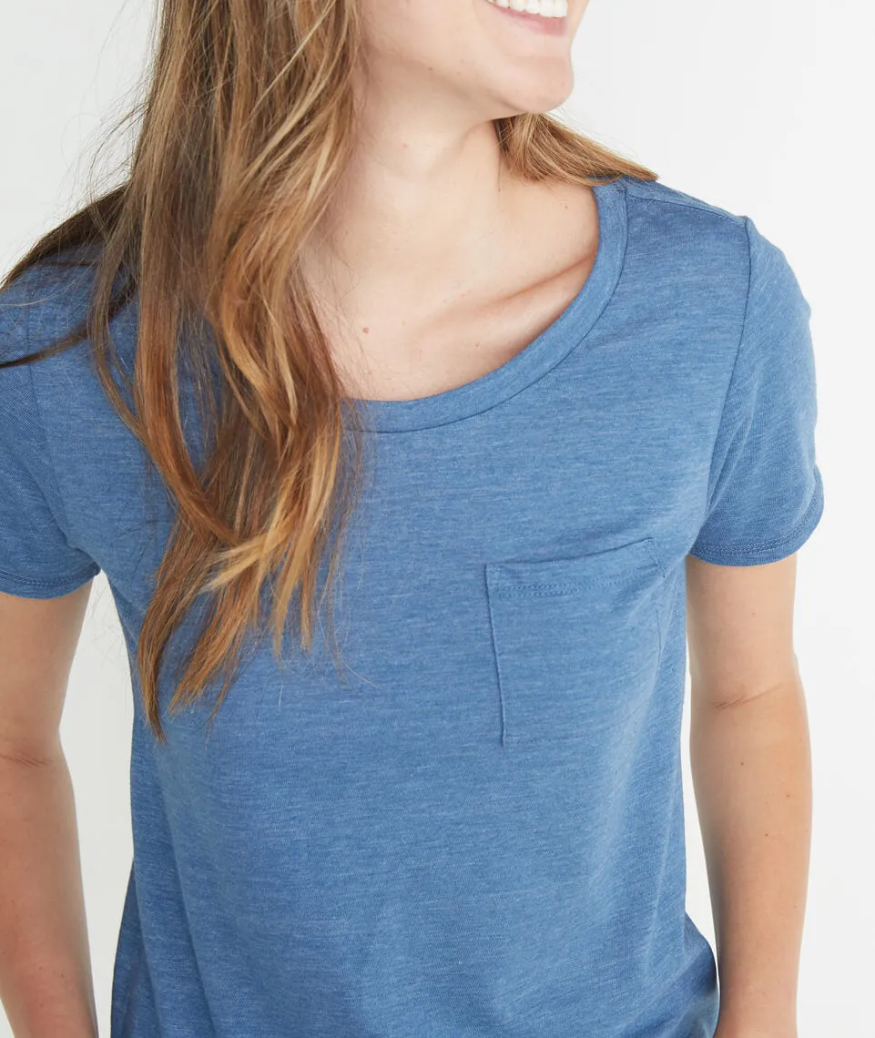 Boyfriend Pocket Tee in True Denim sold by Marine Layer product image thumbnail 3