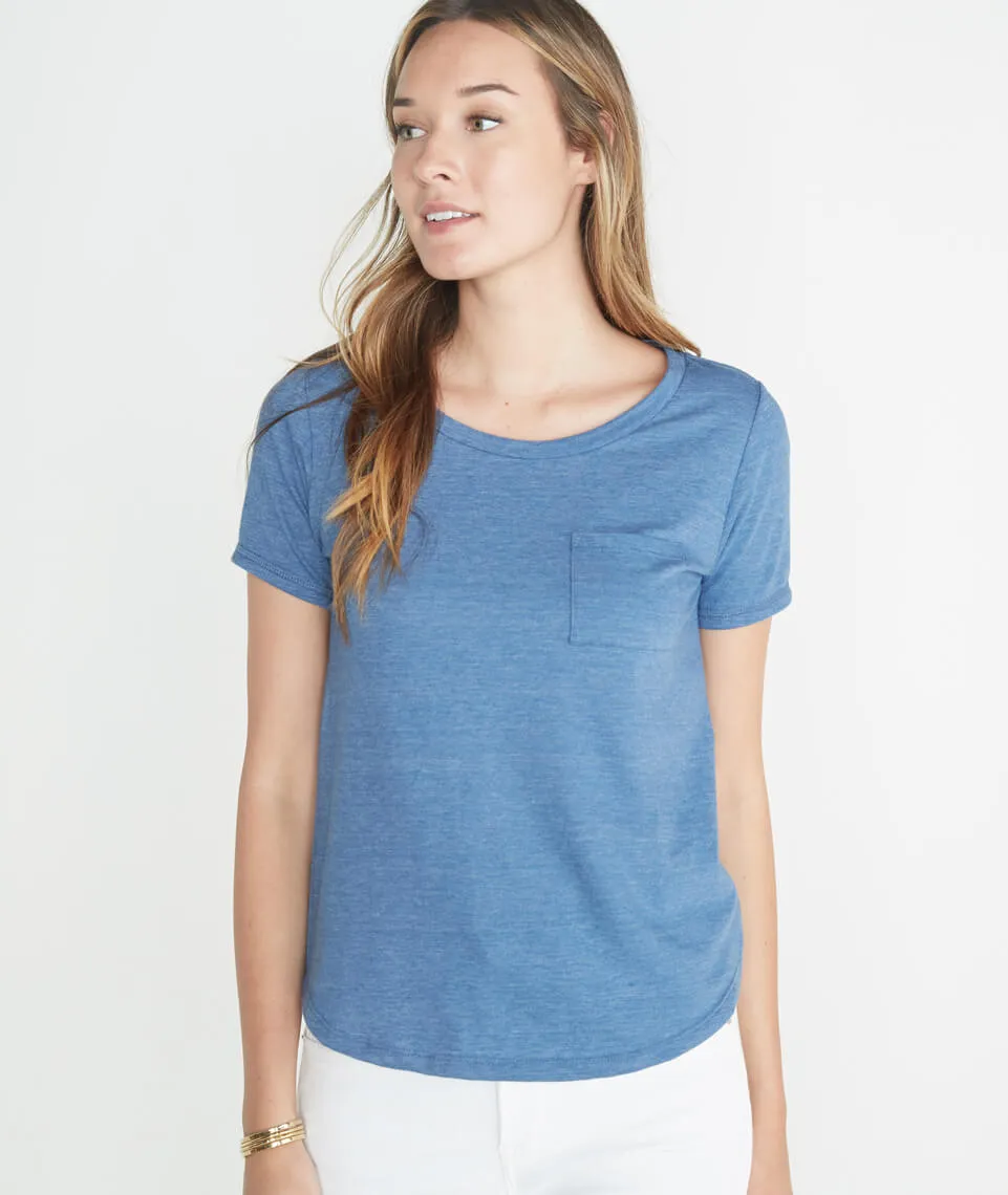 Boyfriend Pocket Tee in True Denim sold by Marine Layer product image thumbnail 2