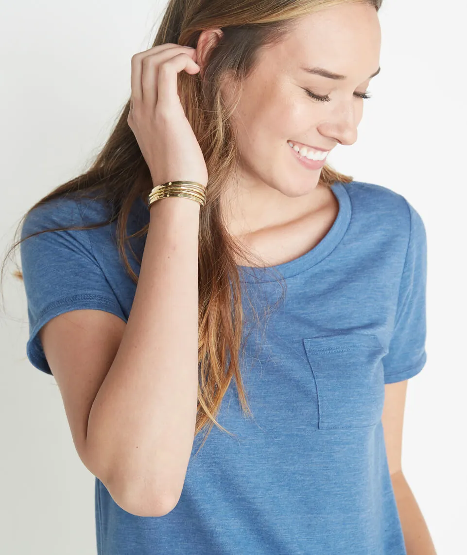 Boyfriend Pocket Tee in True Denim sold by Marine Layer product image thumbnail 4