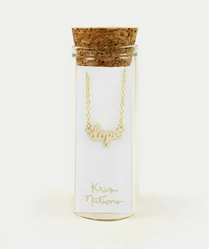 Kris Nations Dope Script Necklace sold by Marine Layer