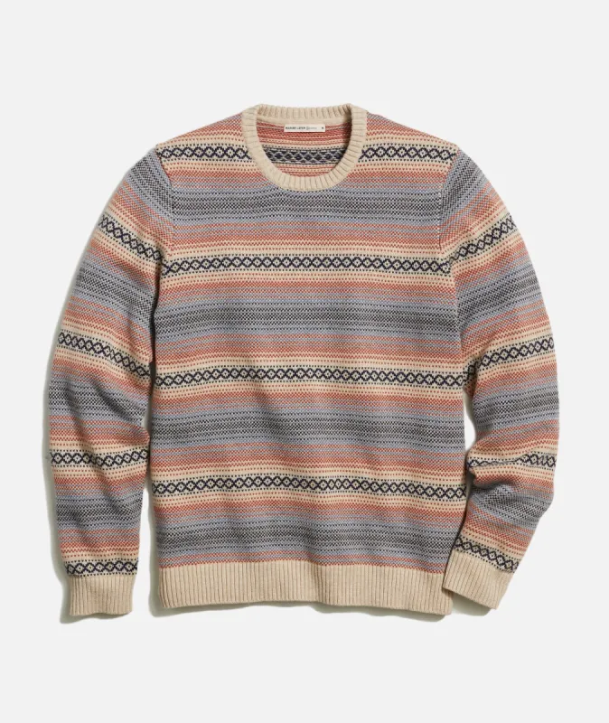 Reed Jacquard Crew Sweater made by Marine Layer