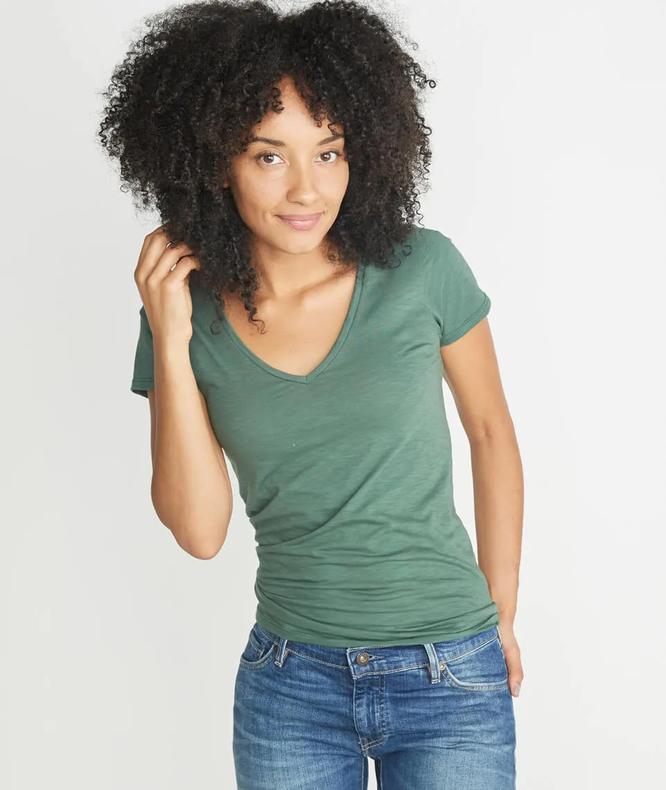 V-Neck in Forest Green sold by Marine Layer