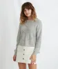 Olivia Crewneck Sweater in Light Heather Grey sold by Marine Layer