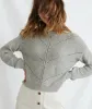 Olivia Crewneck Sweater in Light Heather Grey sold by Marine Layer