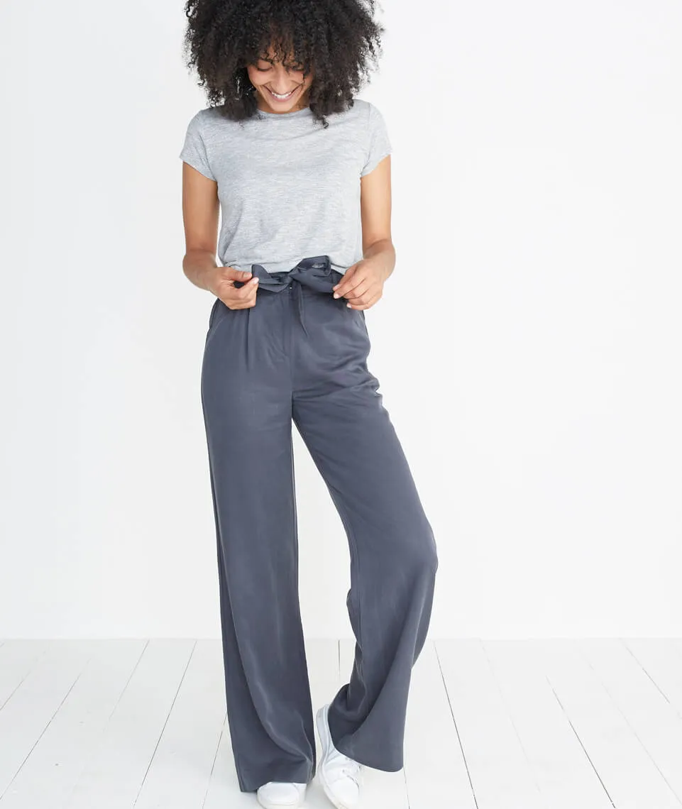 Ivy Wide Leg Pant in Faded Black sold by Marine Layer product image thumbnail 3