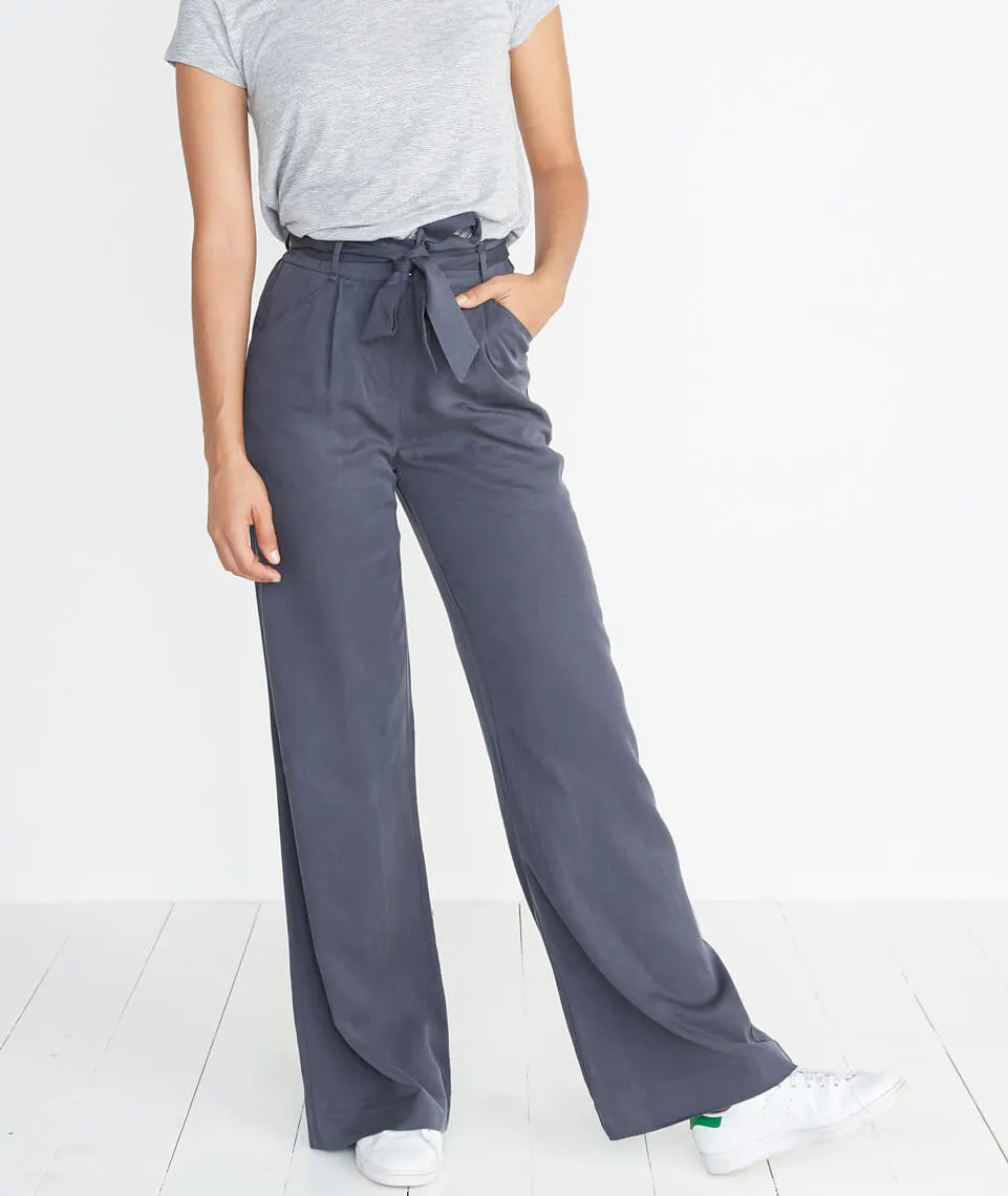 Ivy Wide Leg Pant in Faded Black sold by Marine Layer product image thumbnail 2