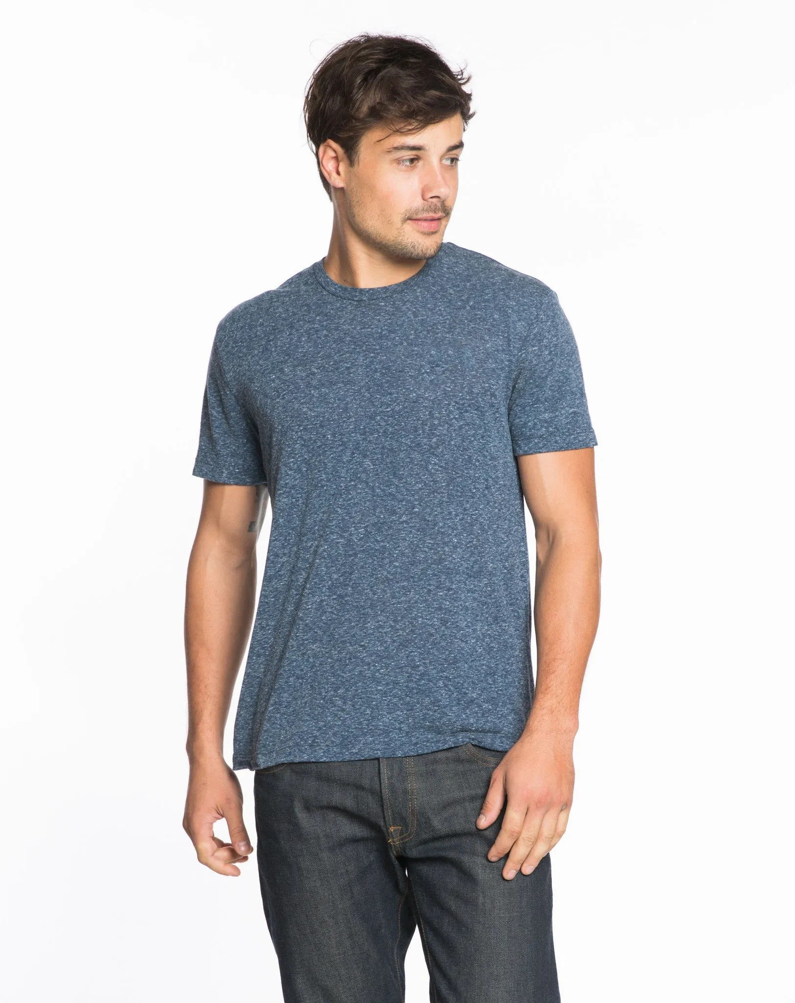 Melange Crewneck - Navy sold by Marine Layer