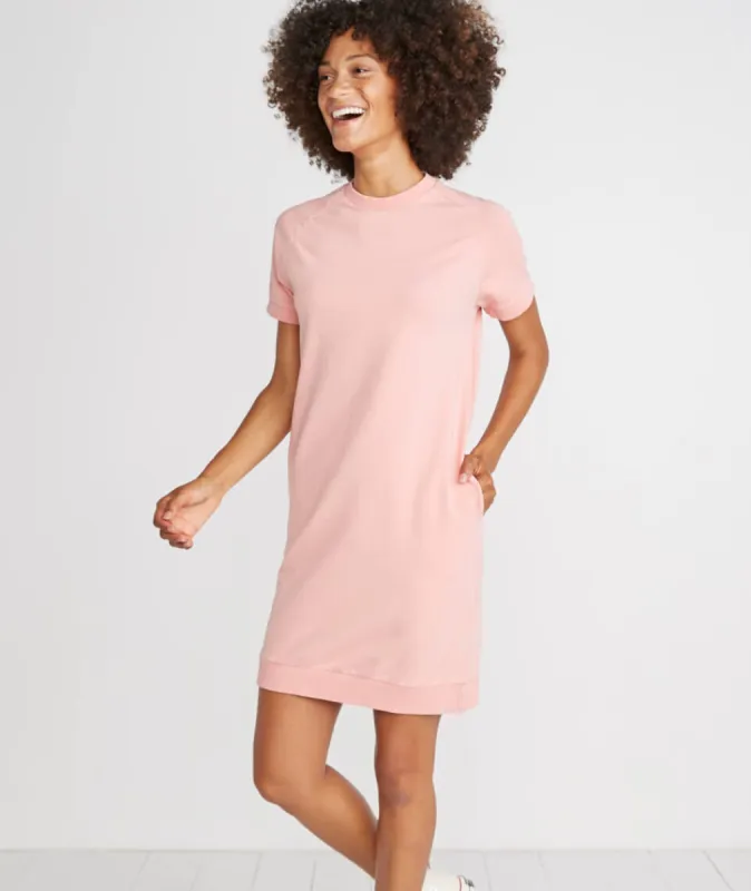 Cassidy Sweatshirt Dress in Vintage Peach sold by Marine Layer