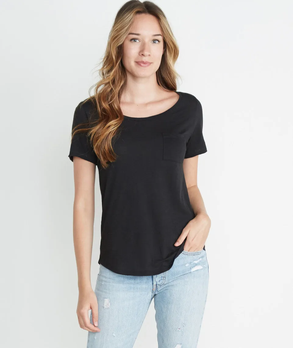 Boyfriend Pocket Tee - Black sold by Marine Layer product image thumbnail 3
