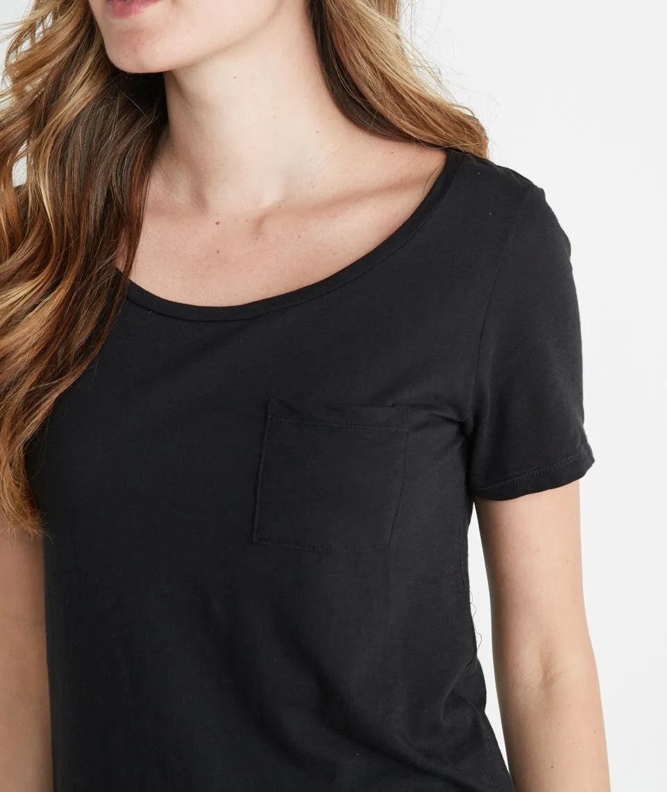 Boyfriend Pocket Tee - Black sold by Marine Layer product image thumbnail 4