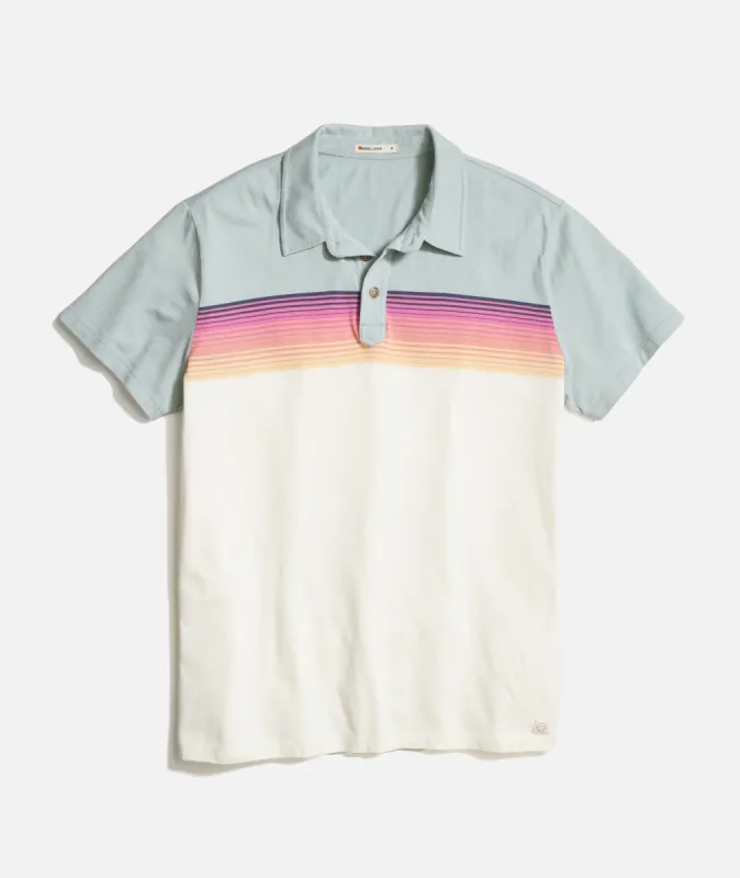 Engineered Stripe Polo made by Marine Layer