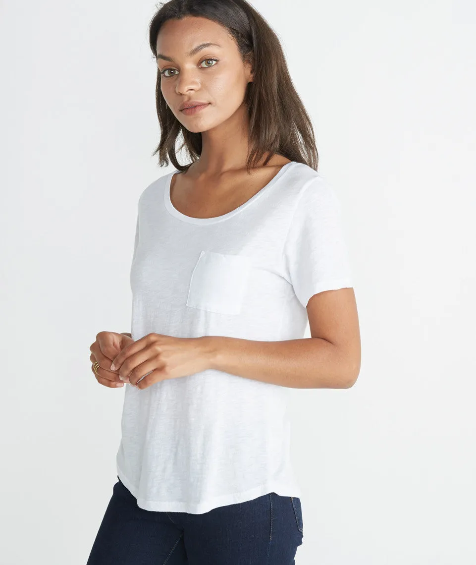 Boyfriend Pocket Tee - White sold by Marine Layer product image thumbnail 5