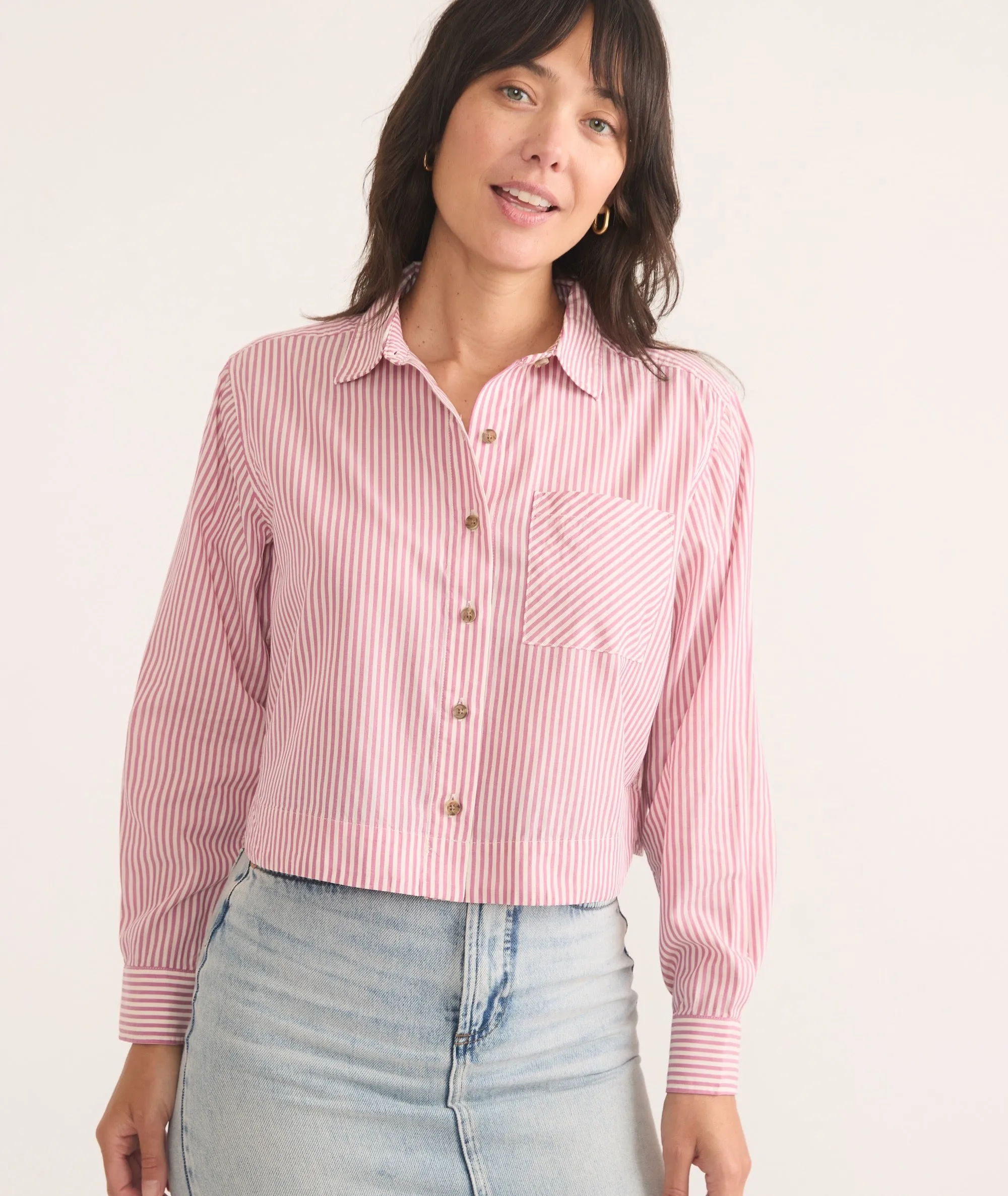 Mila Straight Hem Button Down sold by Marine Layer product image thumbnail 5