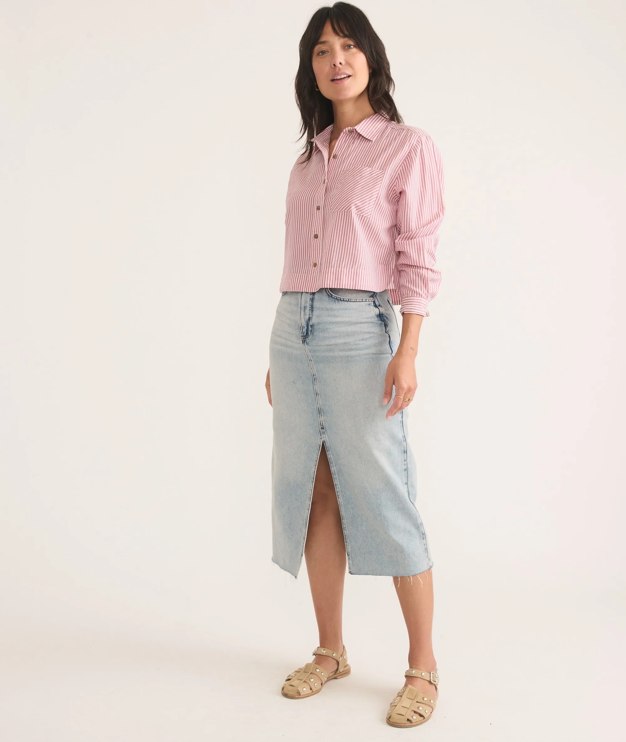 Mila Straight Hem Button Down sold by Marine Layer product image thumbnail 4