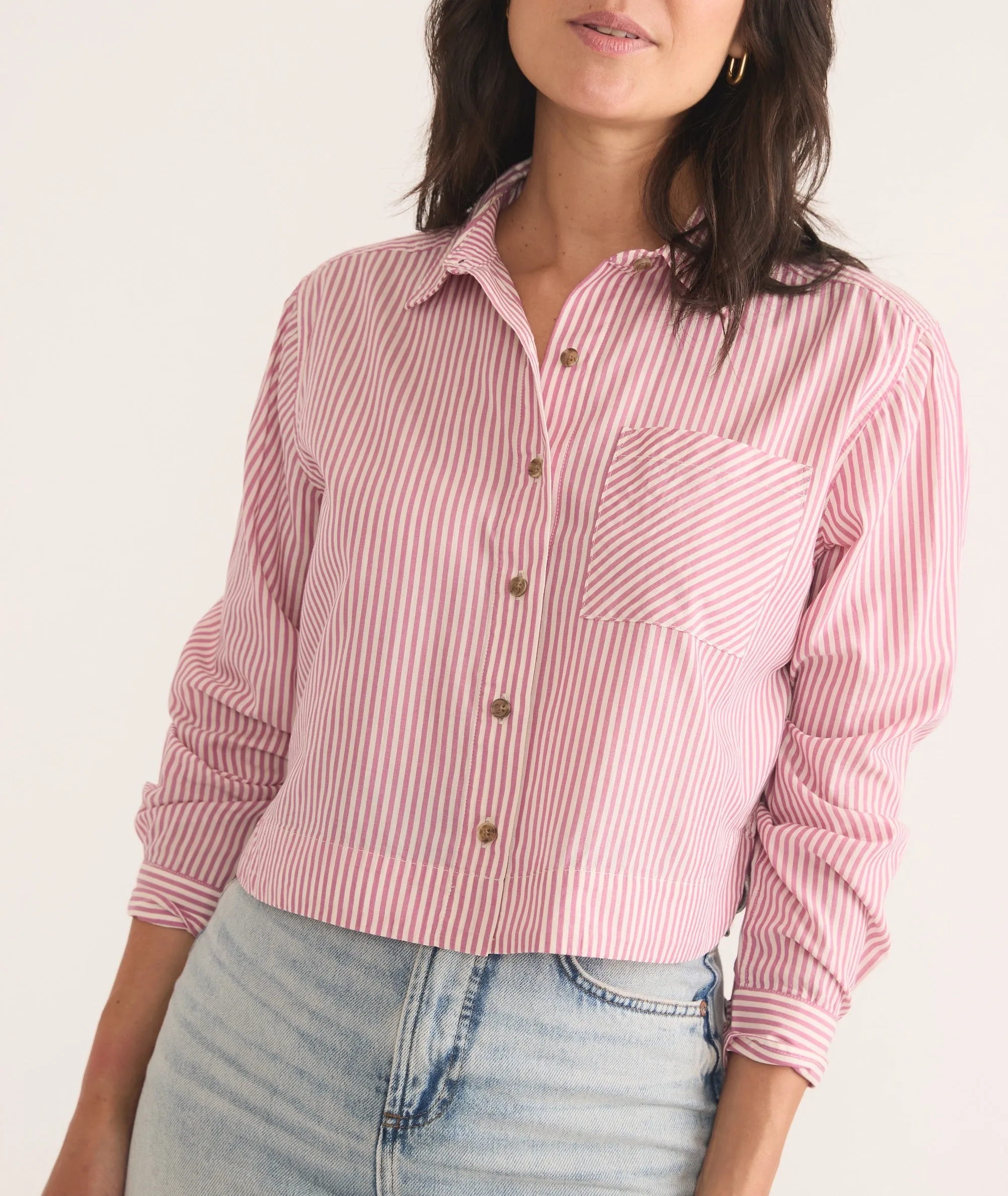 Mila Straight Hem Button Down sold by Marine Layer product image thumbnail 3