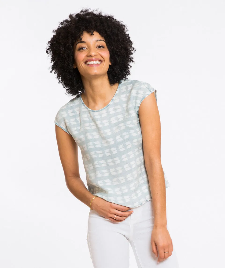 The Bexley Woven Top sold by Marine Layer