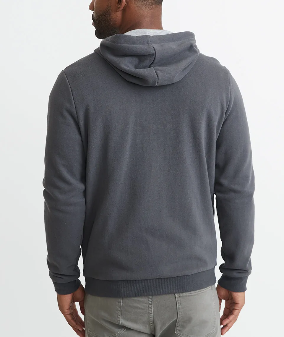 Signature Zip Lined Hoodie in Dark Heather Grey sold by Marine Layer product image thumbnail 4
