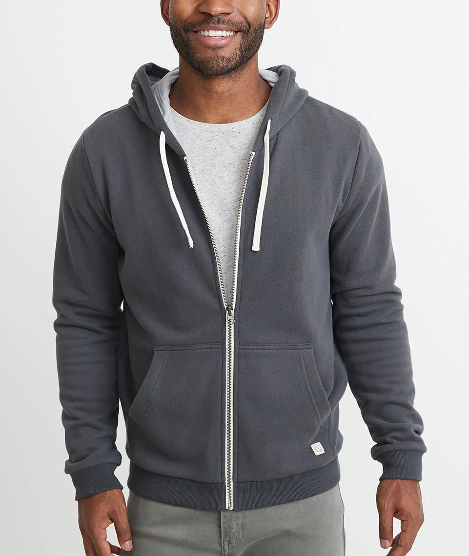 Signature Zip Lined Hoodie in Dark Heather Grey sold by Marine Layer product image thumbnail 2