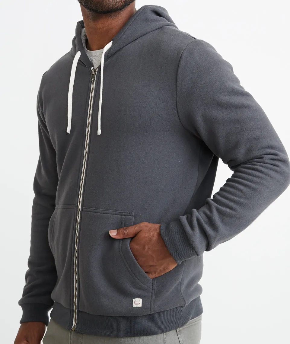 Signature Zip Lined Hoodie in Dark Heather Grey sold by Marine Layer product image thumbnail 3