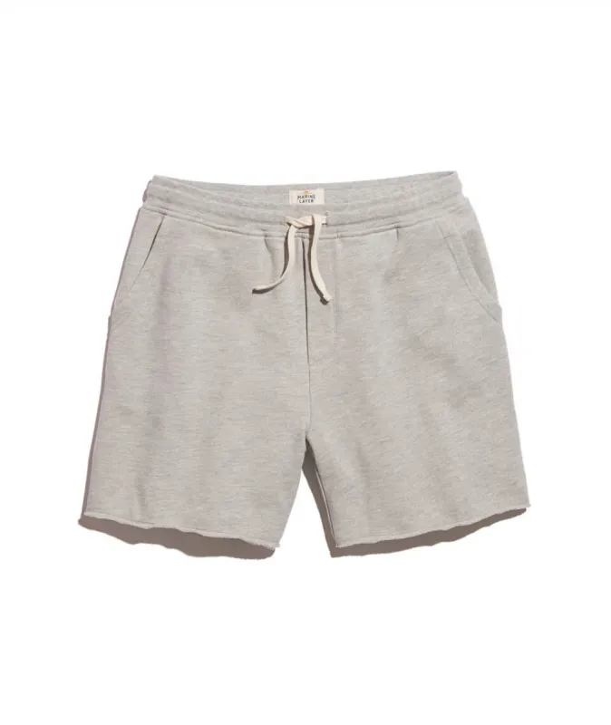Lounge Short in Heather Grey sold by Marine Layer