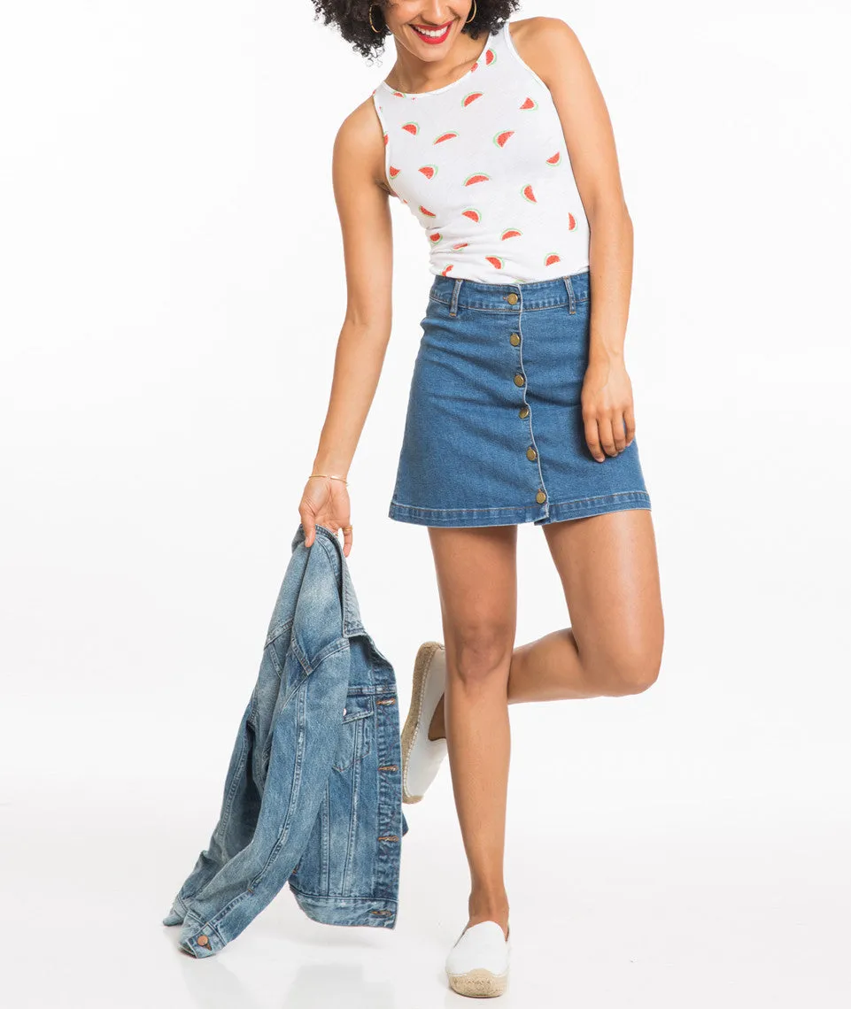 Jackie Denim Skirt sold by Marine Layer product image thumbnail 3