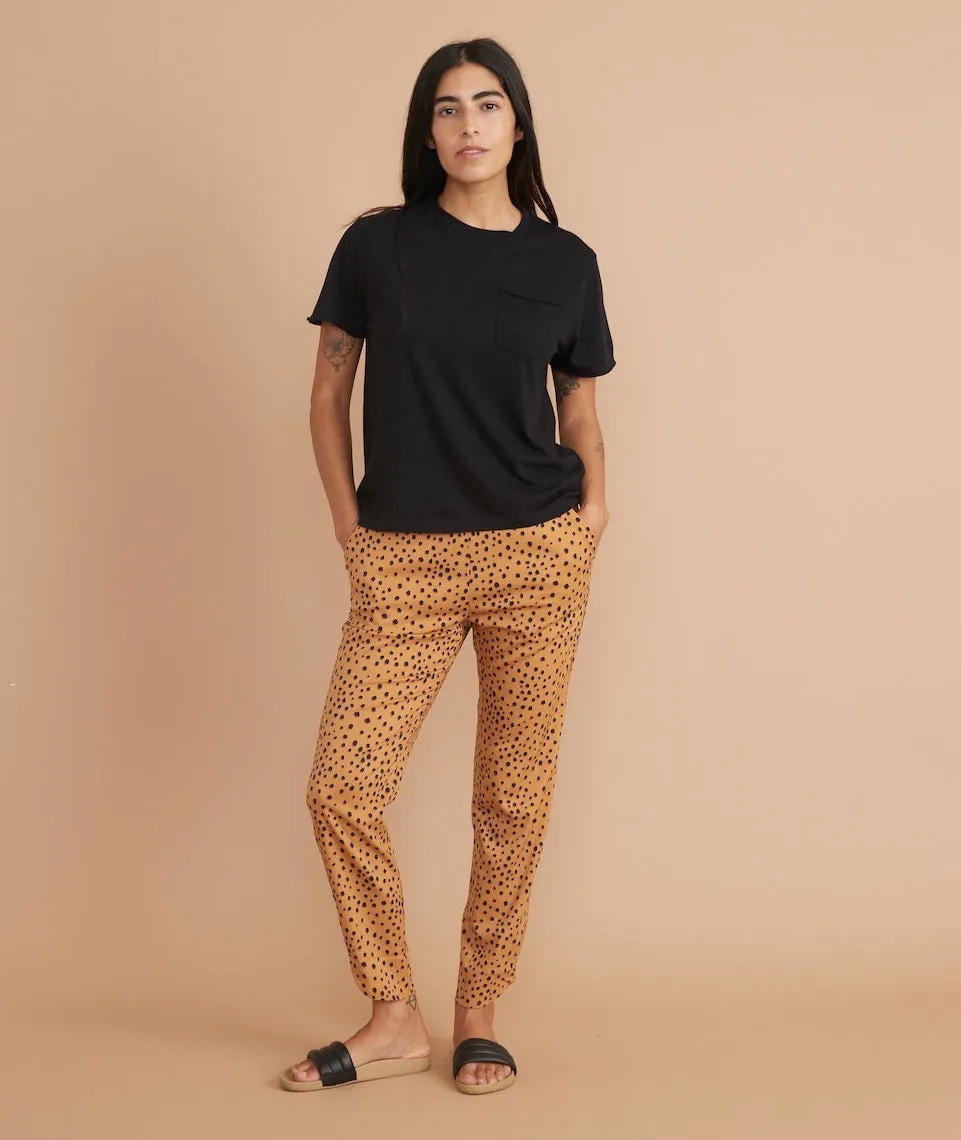 Allison Pant in Abstract Cheetah Print sold by Marine Layer
