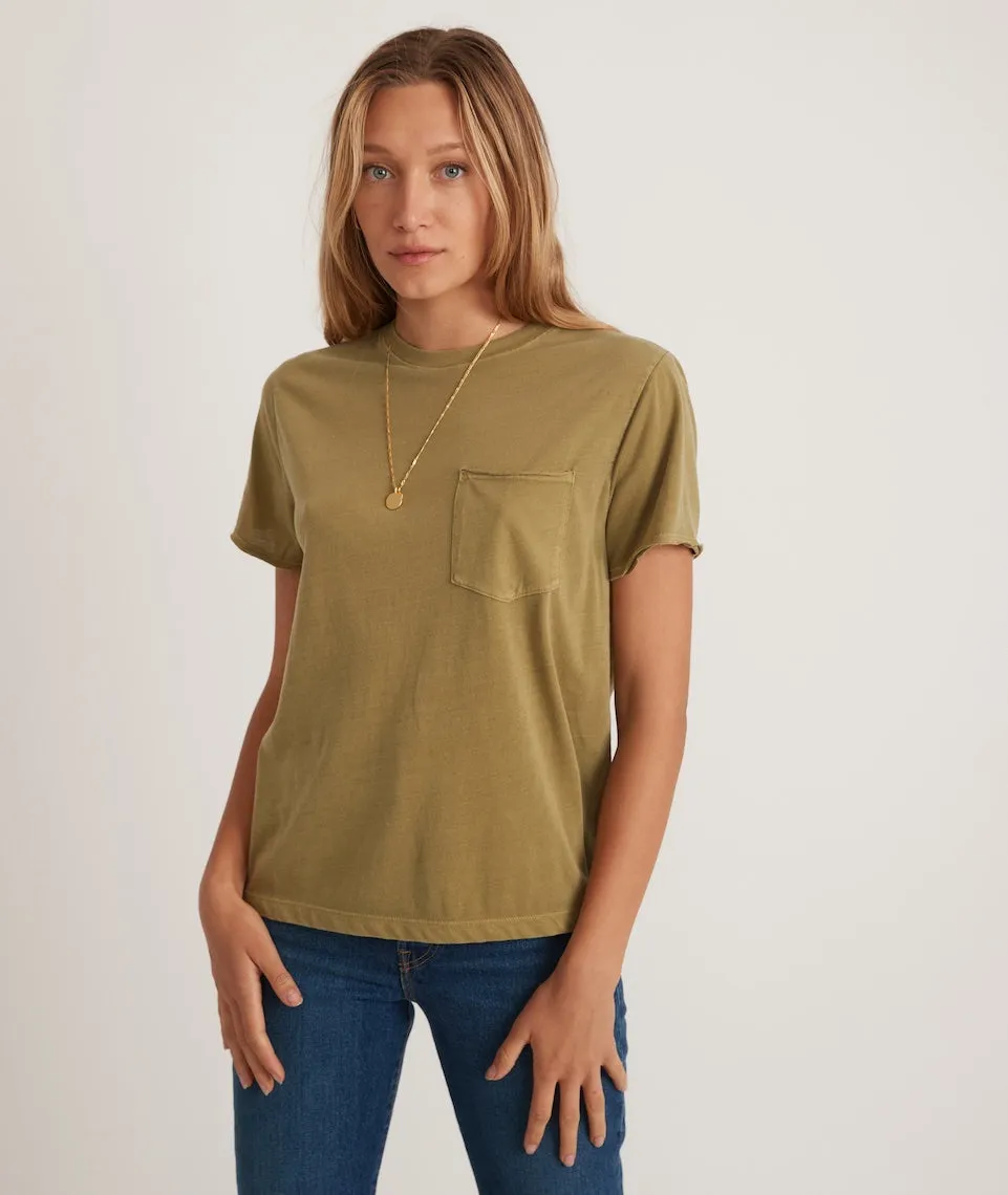 Boyfriend Crew Tee in Green Moss sold by Marine Layer product image thumbnail 4