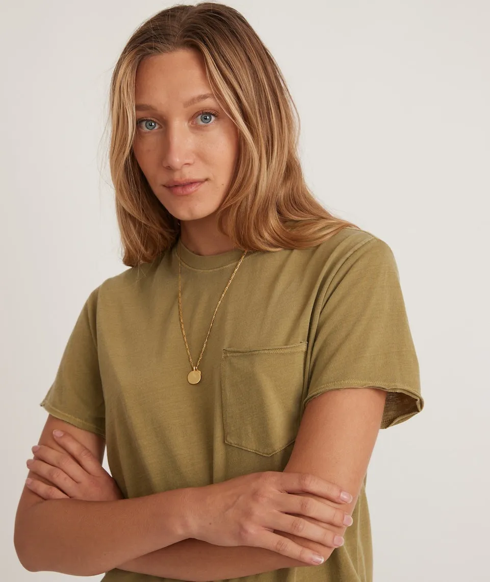 Boyfriend Crew Tee in Green Moss sold by Marine Layer product image thumbnail 2