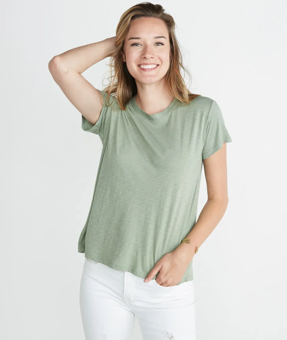 Swing Crew in Vintage Green sold by Marine Layer