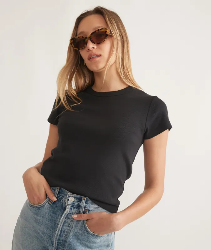 Lexi Rib Sun-In Crew Tee sold by Marine Layer