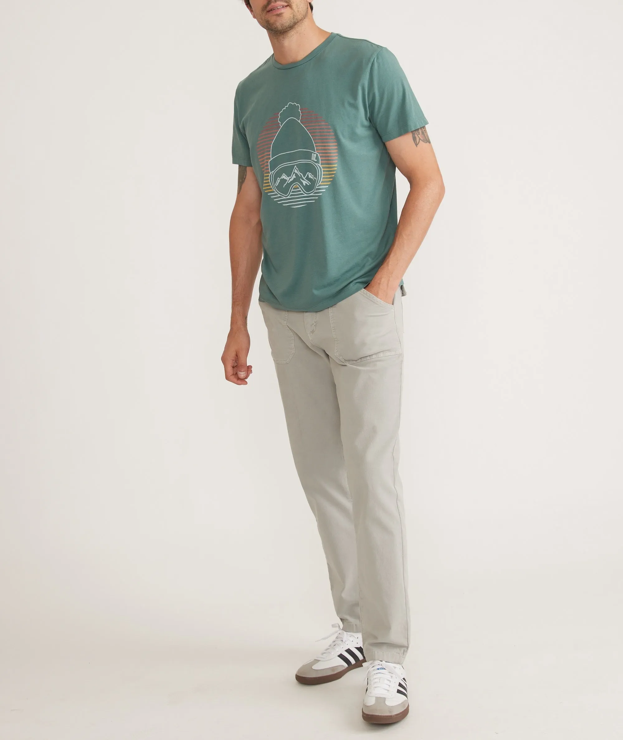 Signature Crew Graphic Tee sold by Marine Layer product image thumbnail 4