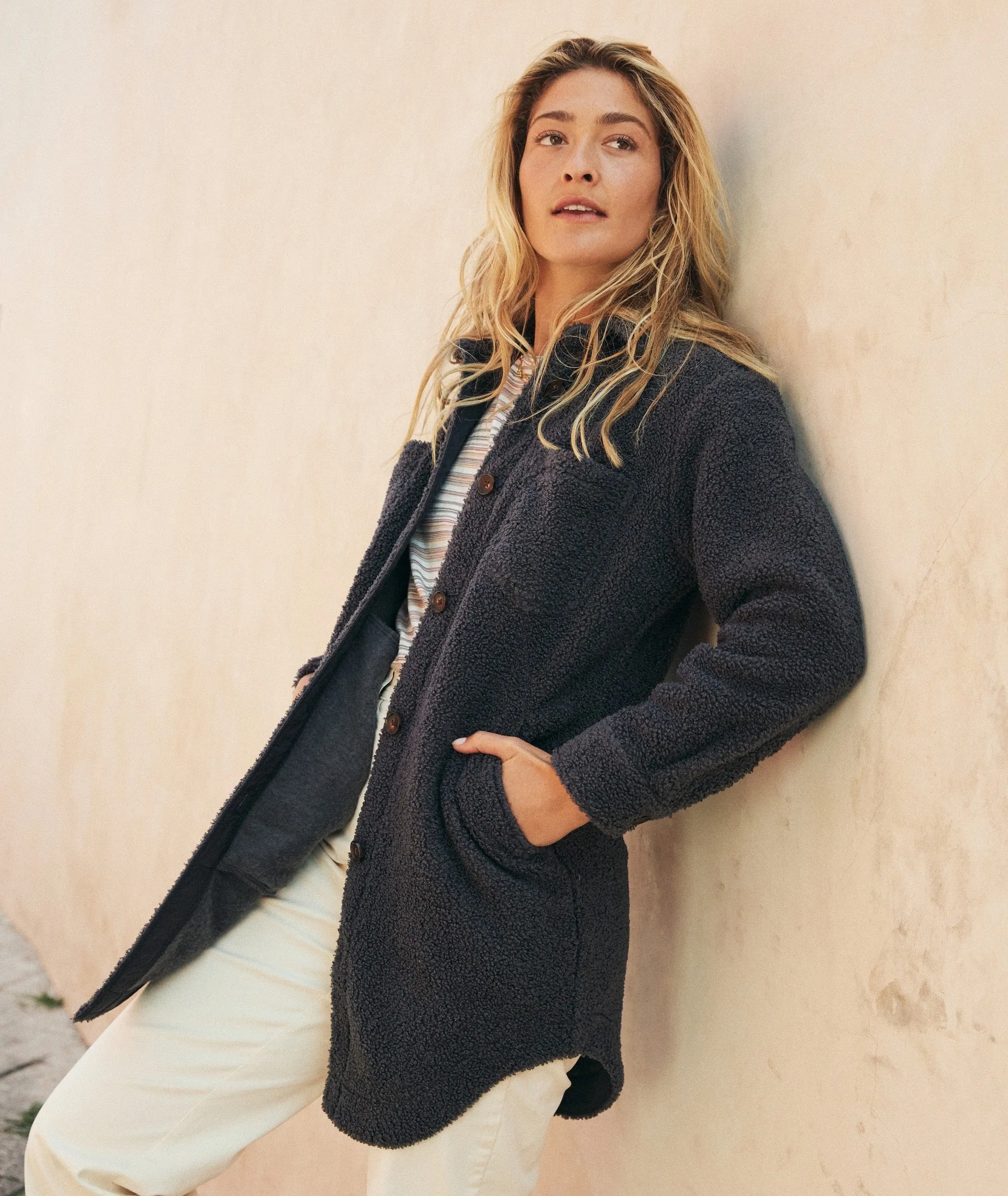 Bailey Long Shirt Jacket sold by Marine Layer product image thumbnail 3