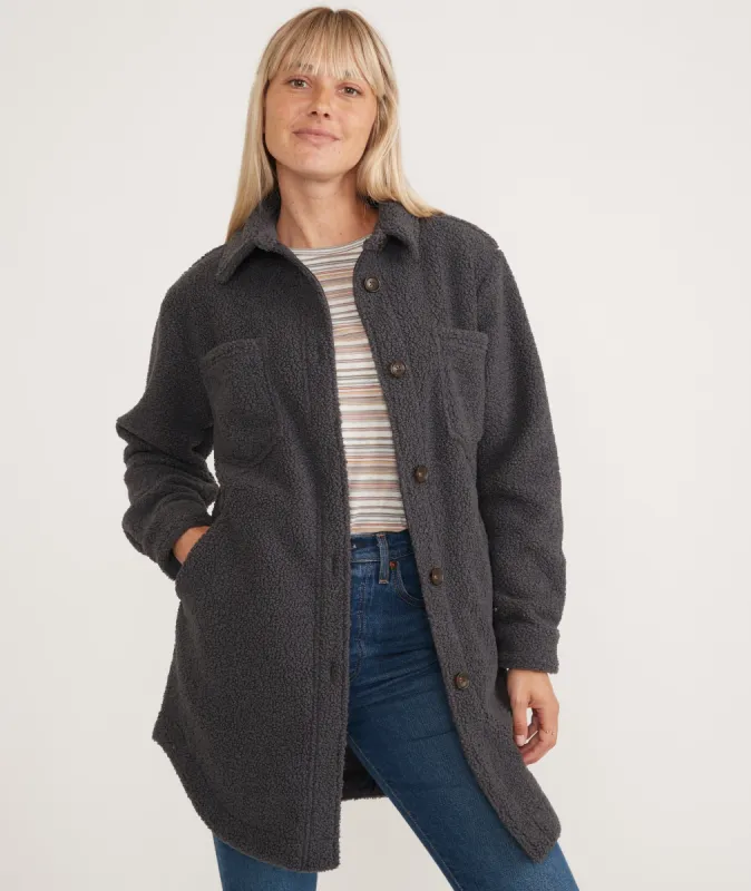 Bailey Long Shirt Jacket sold by Marine Layer
