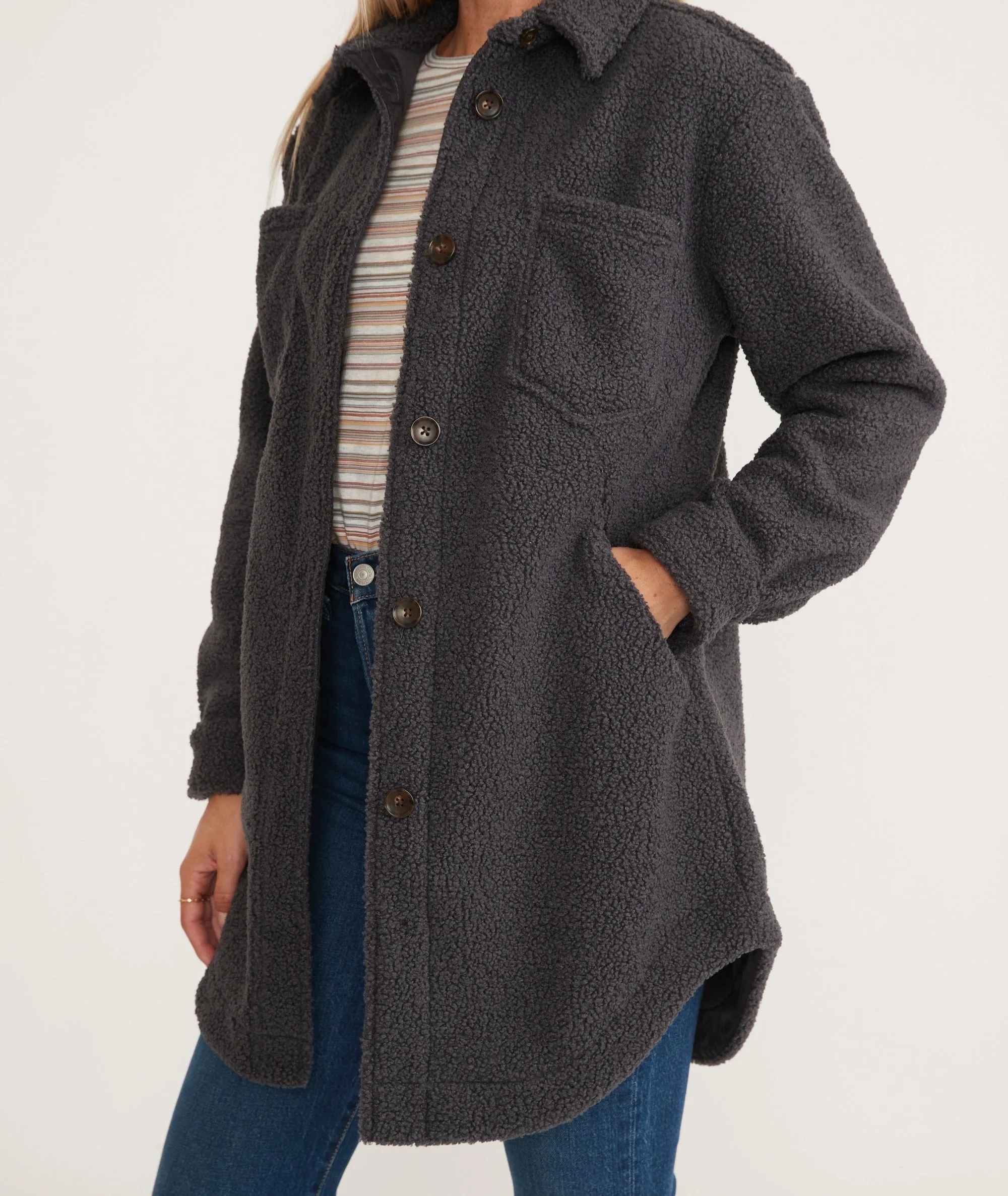 Bailey Long Shirt Jacket sold by Marine Layer product image thumbnail 2