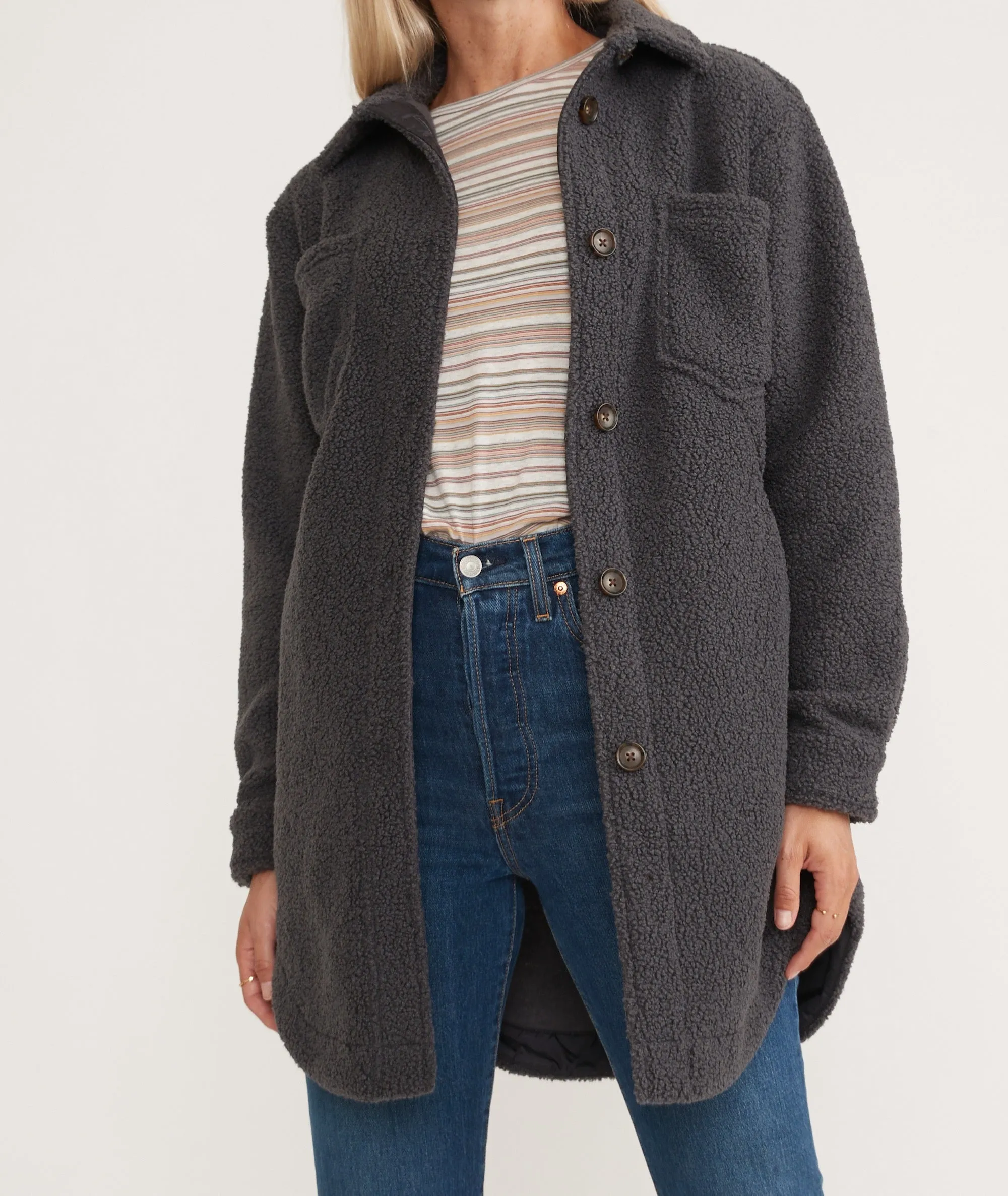 Bailey Long Shirt Jacket sold by Marine Layer product image thumbnail 4