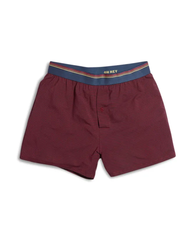 Best Boxers Ever in Navy/Red Stripe sold by Marine Layer