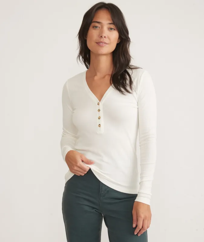 Lexi Rib Henley sold by Marine Layer