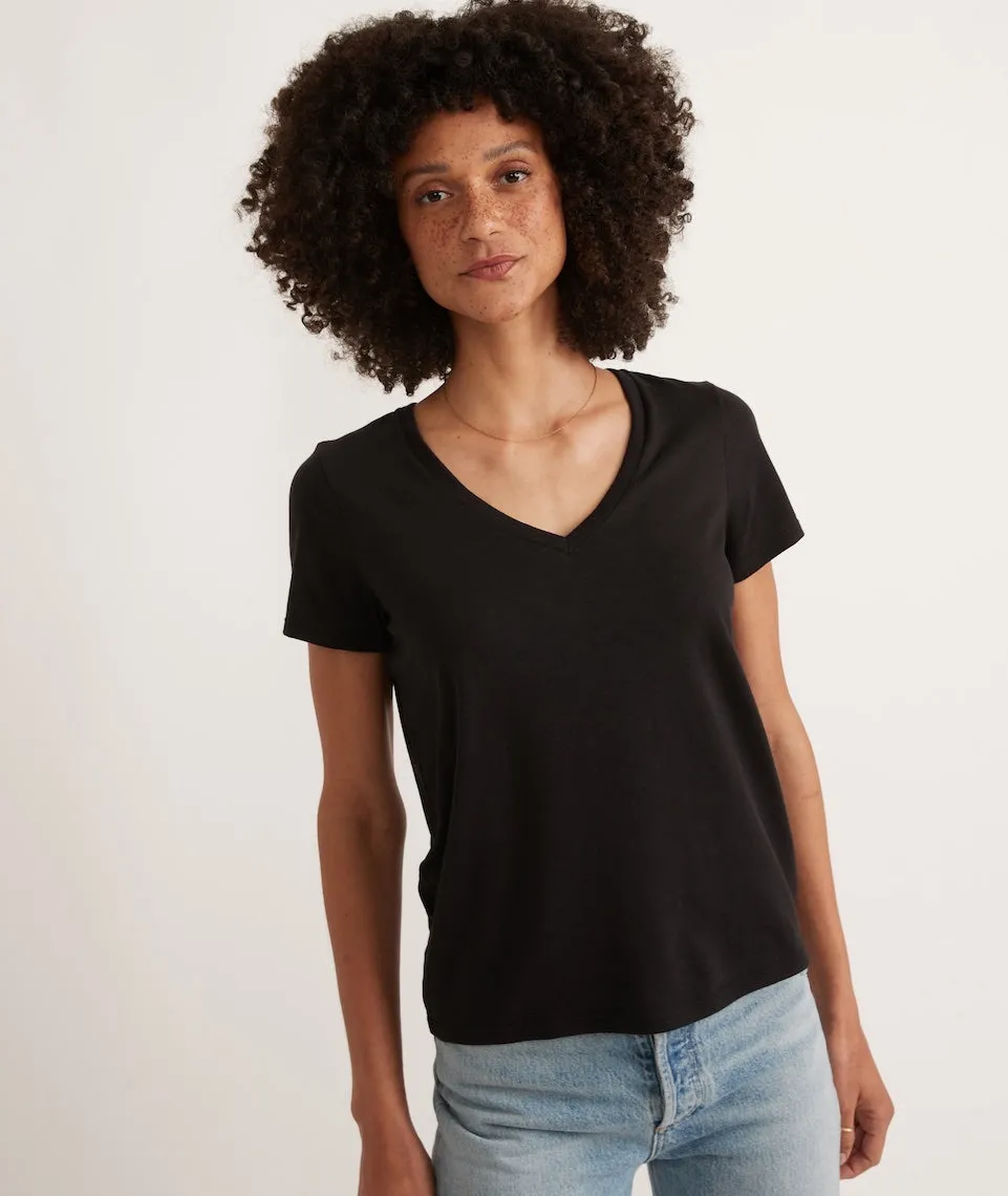 Classic V-Neck Tee in Black sold by Marine Layer product image thumbnail 2