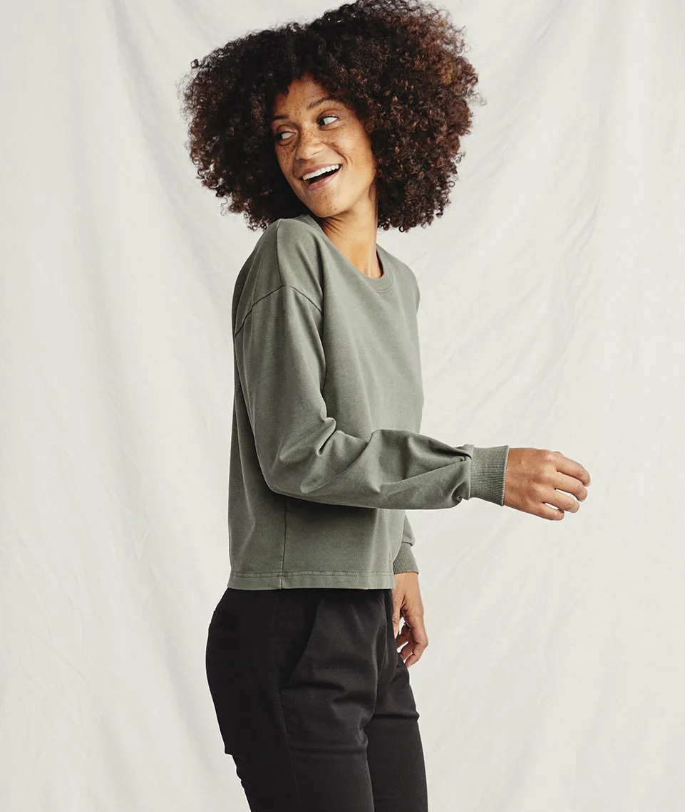 Tate Sweatshirt in Dusty Olive sold by Marine Layer product image thumbnail 4
