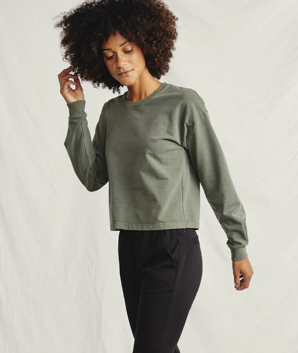 Tate Sweatshirt in Dusty Olive sold by Marine Layer product image thumbnail 3
