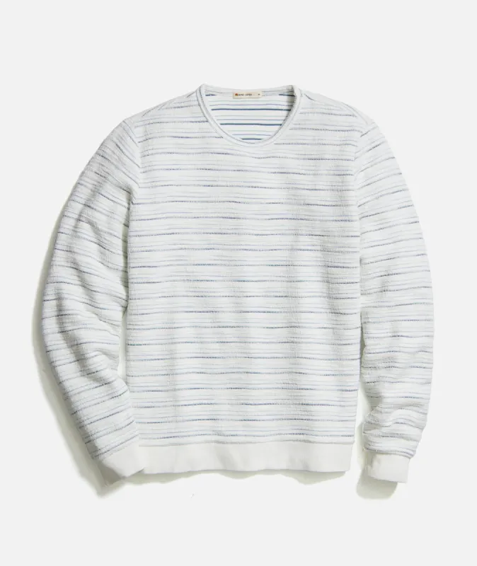 Textured Stripe Crewneck sold by Marine Layer